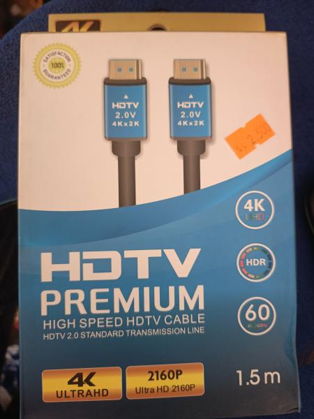 CABLE HDMI HDTV PREMIUM 1,5M