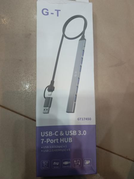 MULTIPORT USB C & USB 3.0 7PORTS HUB GT17450